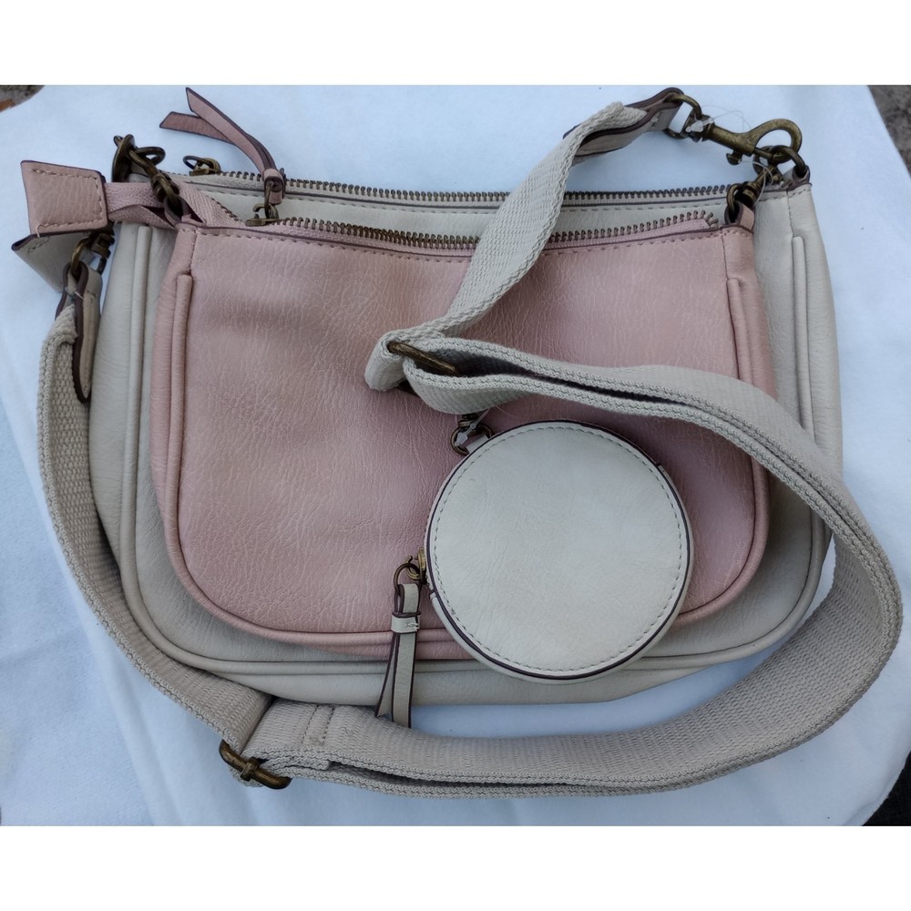 EUC Boutique Leather Crossbody Double Purse